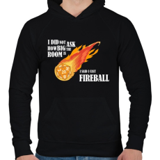 PRINTFASHION I said I cast Fireball - Férfi kapucnis pulóver - Fekete