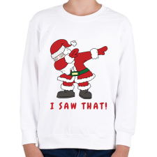 PRINTFASHION I saw that - vicces Mikulás  - Gyerek pulóver - Fehér gyerek pulóver, kardigán