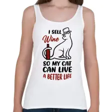 PRINTFASHION I sell wine - Borász - Női atléta - Fehér női trikó
