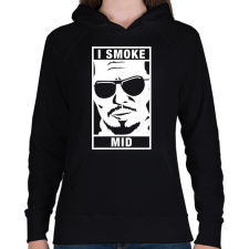 PRINTFASHION I Smoke Mid - Női kapucnis pulóver - Fekete női pulóver, kardigán