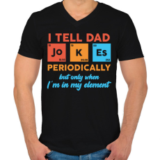 PRINTFASHION I tell dad jokes - Férfi V-nyakú póló - Fekete