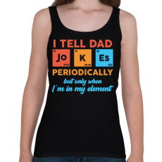 PRINTFASHION I tell dad jokes - Női atléta - Fekete