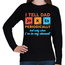 PRINTFASHION I tell dad jokes - Női pulóver - Fekete női pulóver, kardigán