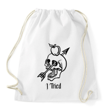 PRINTFASHION I tried - Sportzsák, Tornazsák - Fehér tornazsák