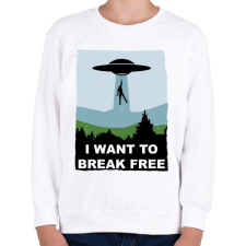 PRINTFASHION I want to break free - Gyerek pulóver - Fehér gyerek pulóver, kardigán
