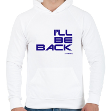 PRINTFASHION I will be back - T-800 - Férfi kapucnis pulóver - Fehér férfi pulóver, kardigán
