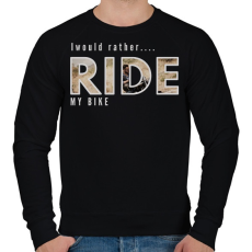 PRINTFASHION I WOULD RATHER MY BIKE - Férfi pulóver - Fekete