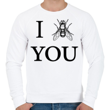 PRINTFASHION I ? you - Férfi pulóver - Fehér férfi pulóver, kardigán