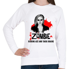 PRINTFASHION I ZOMBIE - Női pulóver - Fehér