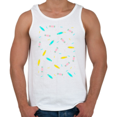 PRINTFASHION Ice cream boards tee - Férfi atléta - Fehér