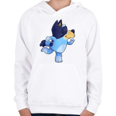 PRINTFASHION Ice doggo - Gyerek kapucnis pulóver - Fehér