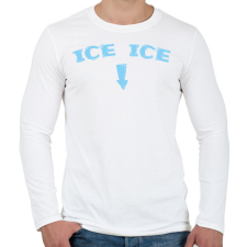PRINTFASHION Ice ice baby - Kismama - Férfi hosszú ujjú póló - Fehér férfi póló