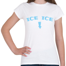PRINTFASHION Ice ice baby - Kismama - Női póló - Fehér