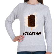 PRINTFASHION ICECREAM - Női pulóver - Sport szürke női pulóver, kardigán