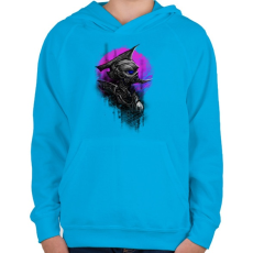 PRINTFASHION Idegen katona - Gyerek kapucnis pulóver - Azúrkék