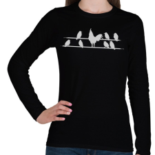 PRINTFASHION Idegen - Női hosszú ujjú póló - Fekete női póló