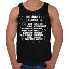 PRINTFASHION Időjárást jelző póló - Férfi atléta - Fekete