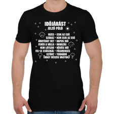 PRINTFASHION Időjárást jelző póló - Férfi póló - Fekete férfi póló