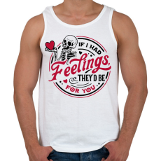 PRINTFASHION If I had feelings - Férfi atléta - Fehér