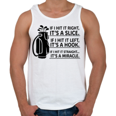 PRINTFASHION If I hit it straight... - Férfi atléta - Fehér
