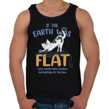 PRINTFASHION If the Earth was flat - Férfi atléta - Fekete atléta, trikó