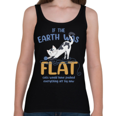 PRINTFASHION If the Earth was flat - Női atléta - Fekete