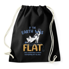 PRINTFASHION If the Earth was flat - Sportzsák, Tornazsák - Fekete tornazsák