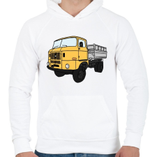 PRINTFASHION Ifa - Férfi kapucnis pulóver - Fehér férfi pulóver, kardigán