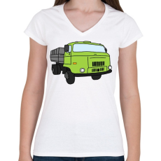 PRINTFASHION Ifa - Női V-nyakú póló - Fehér