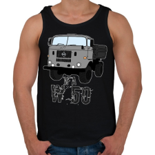 PRINTFASHION IFA w50 - Férfi atléta - Fekete atléta, trikó