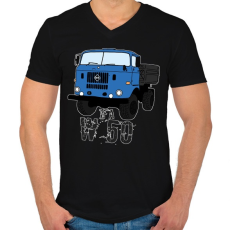 PRINTFASHION IFA w50 - Férfi V-nyakú póló - Fekete