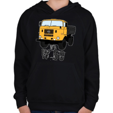 PRINTFASHION IFA w50 - Gyerek kapucnis pulóver - Fekete