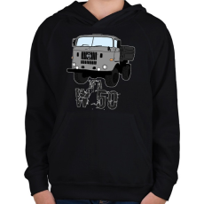 PRINTFASHION IFA w50 - Gyerek kapucnis pulóver - Fekete