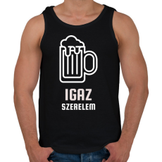 PRINTFASHION Igaz szerelem - Férfi atléta - Fekete