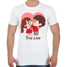 PRINTFASHION Igaz szerelem - Férfi póló - Fehér