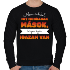 PRINTFASHION Igazam van - Férfi pulóver - Fekete férfi pulóver, kardigán