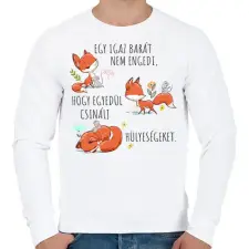 PRINTFASHION Igazi barát - Férfi pulóver - Fehér férfi pulóver, kardigán