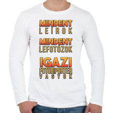 PRINTFASHION Igazi fotóriporter - Férfi hosszú ujjú póló - Fehér férfi póló
