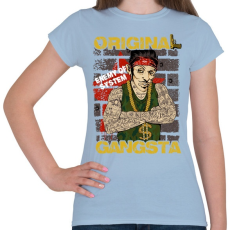 PRINTFASHION Igazi gangsta - Női póló - Világoskék