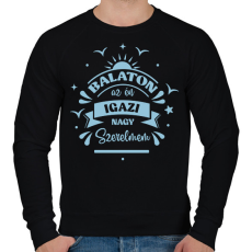 PRINTFASHION Igazi nagy szerelem - Férfi pulóver - Fekete