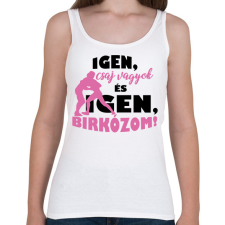 PRINTFASHION Igen, birkózom! - Női atléta - Fehér női trikó