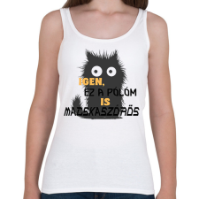 PRINTFASHION Igen, ez a pólóm is macskaszőrös - Női atléta - Fehér női trikó