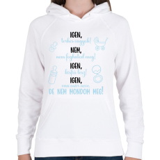 PRINTFASHION Igen, kisfiú lesz! - Női kapucnis pulóver - Fehér