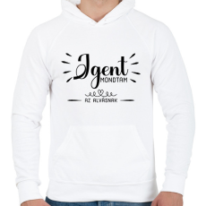 PRINTFASHION Igen mondtam - az alvásnak - Férfi kapucnis pulóver - Fehér