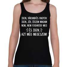 PRINTFASHION Igen, várandós vagyok - Női atléta - Fekete női trikó