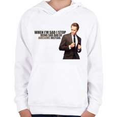 PRINTFASHION Így jártam anyátokkal - Gyerek kapucnis pulóver - Fehér