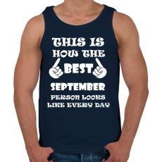 PRINTFASHION Így néz ki a legjobb szeptemberi születésű személy minden nap - Férfi atléta - Sötétkék