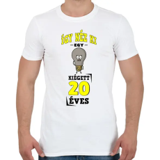 PRINTFASHION igy néz ki egy kiégett 20 éves - Férfi póló - Fehér