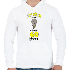 PRINTFASHION igy néz ki egy kiégett 60 éves - Férfi kapucnis pulóver - Fehér férfi pulóver, kardigán