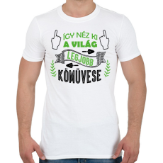 PRINTFASHION Így néz ki - Kőműves - Férfi póló - Fehér